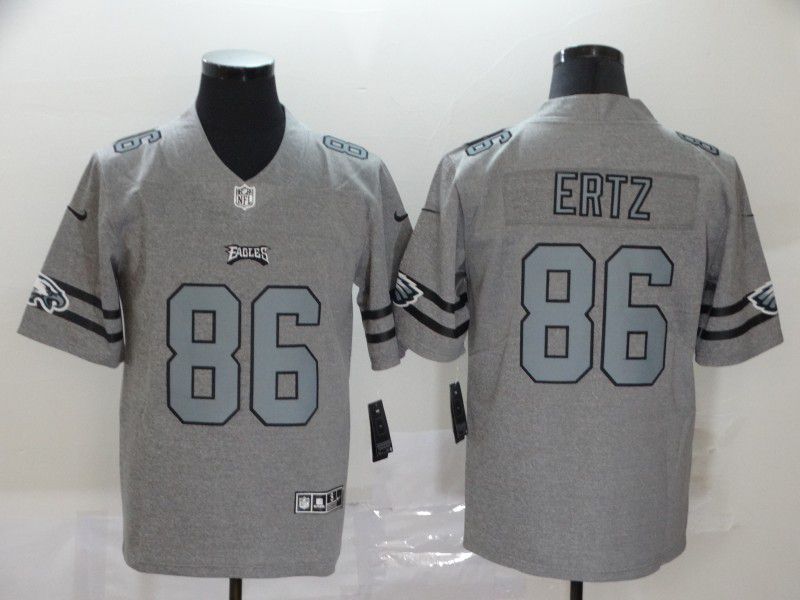 Men Philadelphia Eagles #86 Ertz Grey Retro Nike NFL Jerseys